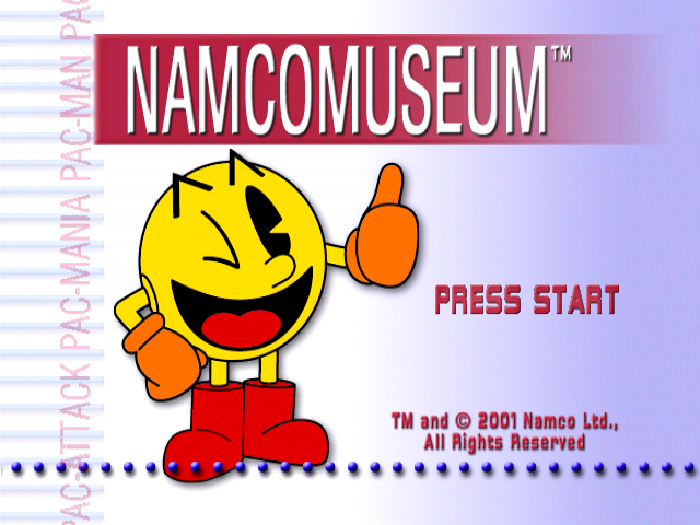 Namco Museum — Title screen
