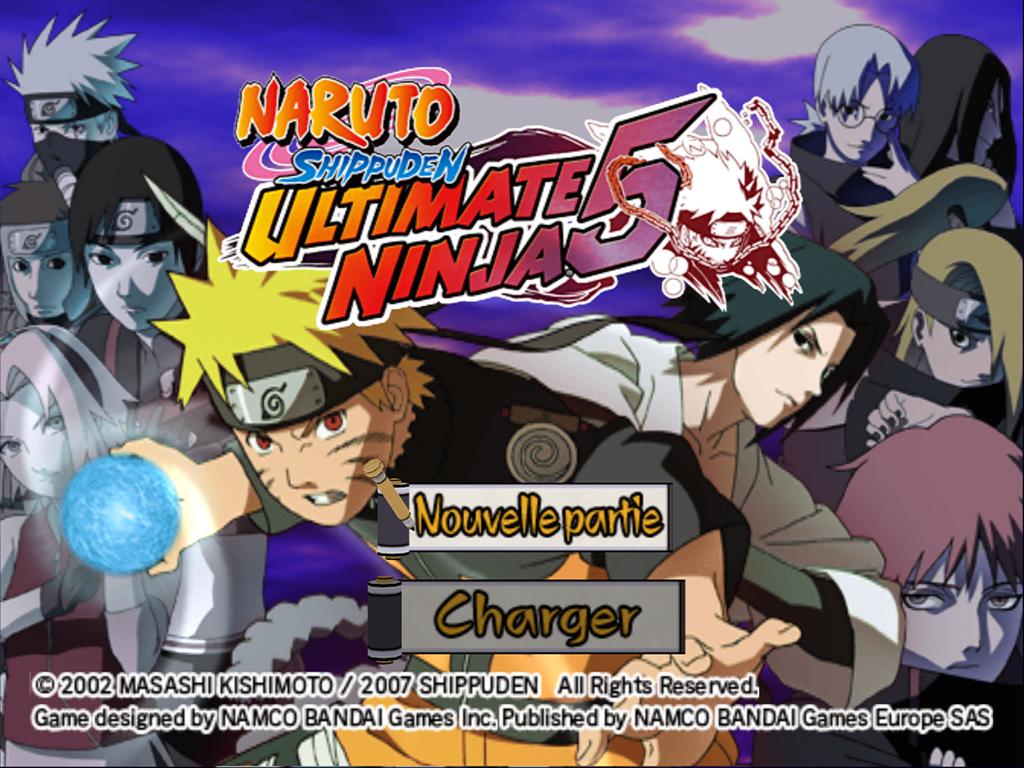 Naruto Shippuden : Ultimate Ninja 5 — Title screen