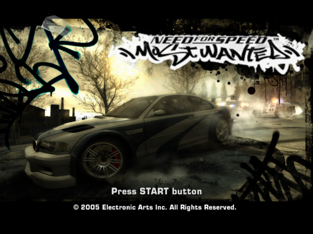 Need for Speed : Most Wanted — Title screen