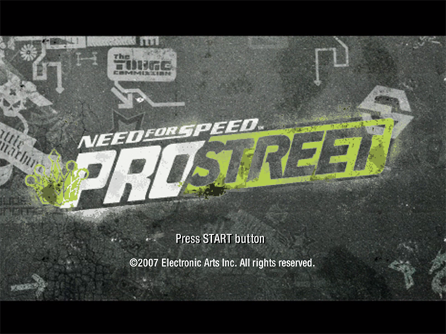 Need for Speed : ProStreet — Title screen