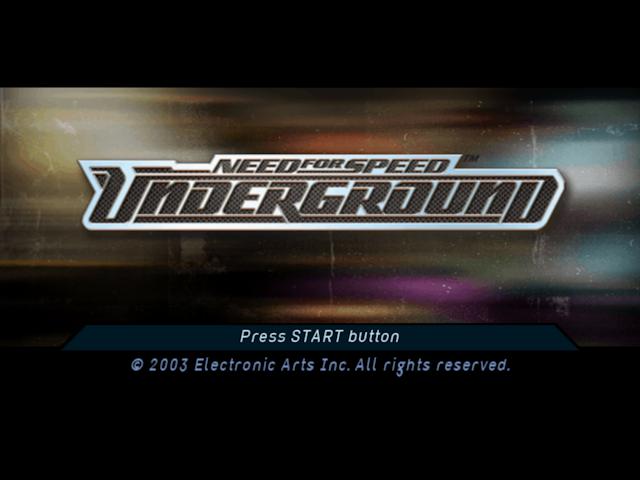 Need for Speed : Underground — Title screen
