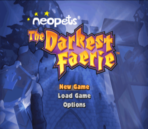 Neopets : The Darkest Faerie — Title screen