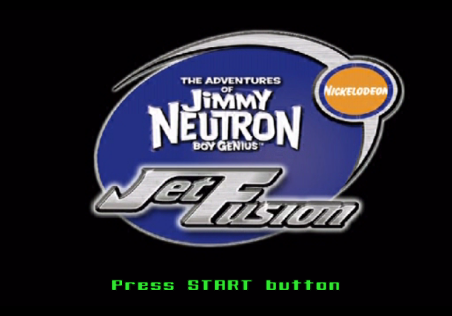 Nickelodeon Jimmy Neutron : Boy Genius, Jet Fusion — Title screen
