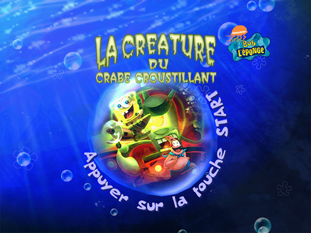 Nickelodeon SpongeBob SquarePants : Creature from the Krusty Krab — Title screen