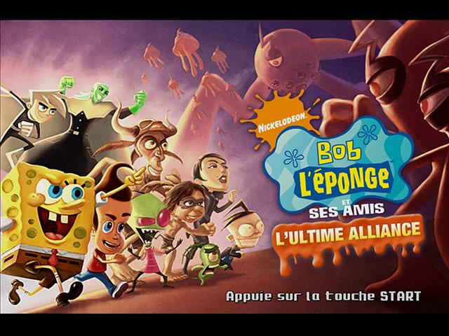Nickelodeon SpongeBob SquarePants featuring Nicktoons : Globs of Doom — Title screen