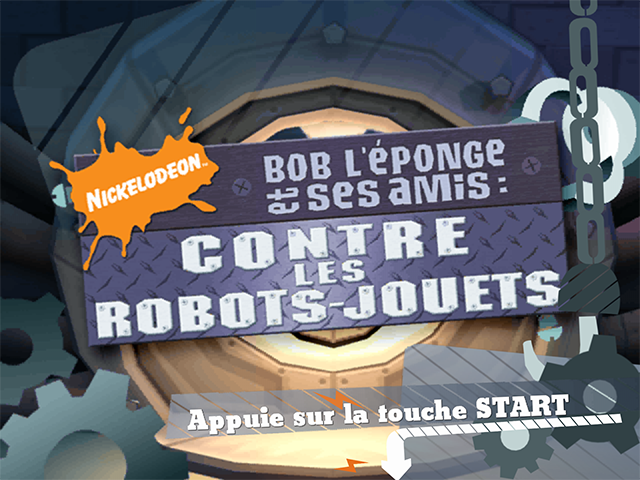 Nickelodeon SpongeBob and Friends : Attack of the Toybots — Title screen