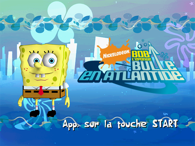 Nickelodeon SpongeBob's Atlantis SquarePantis — Title screen