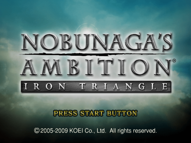 Nobunaga's Ambition : Iron Triangle — Title screen