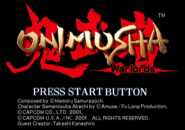 Onimusha : Warlords — Title screen