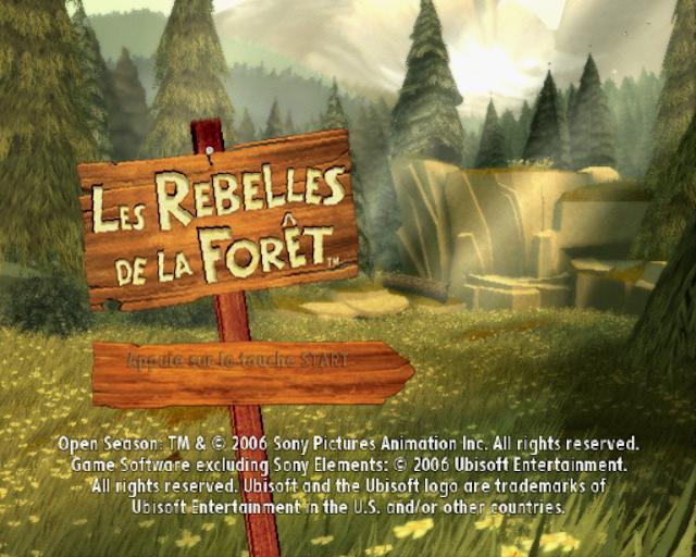 Open Season — Title screen