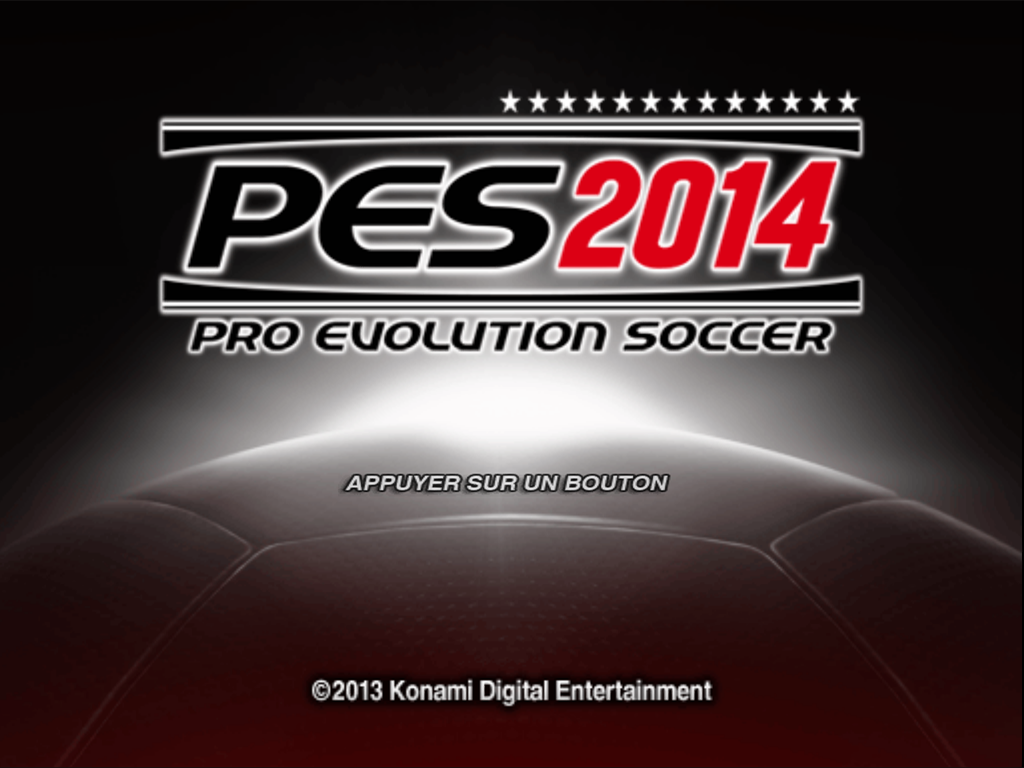 PES 2014 : Pro Evolution Soccer — Title screen