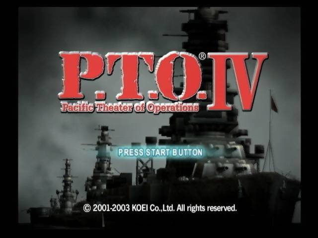 P.T.O. IV : Pacific Theater of Operations — Title screen