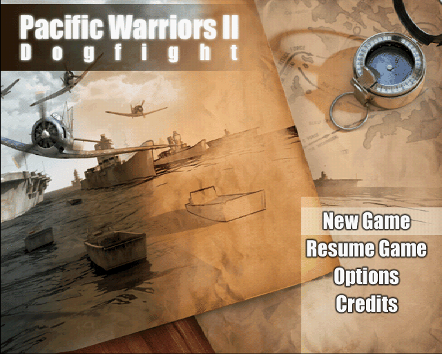 Pacific Warriors II : Dogfight! — Title screen