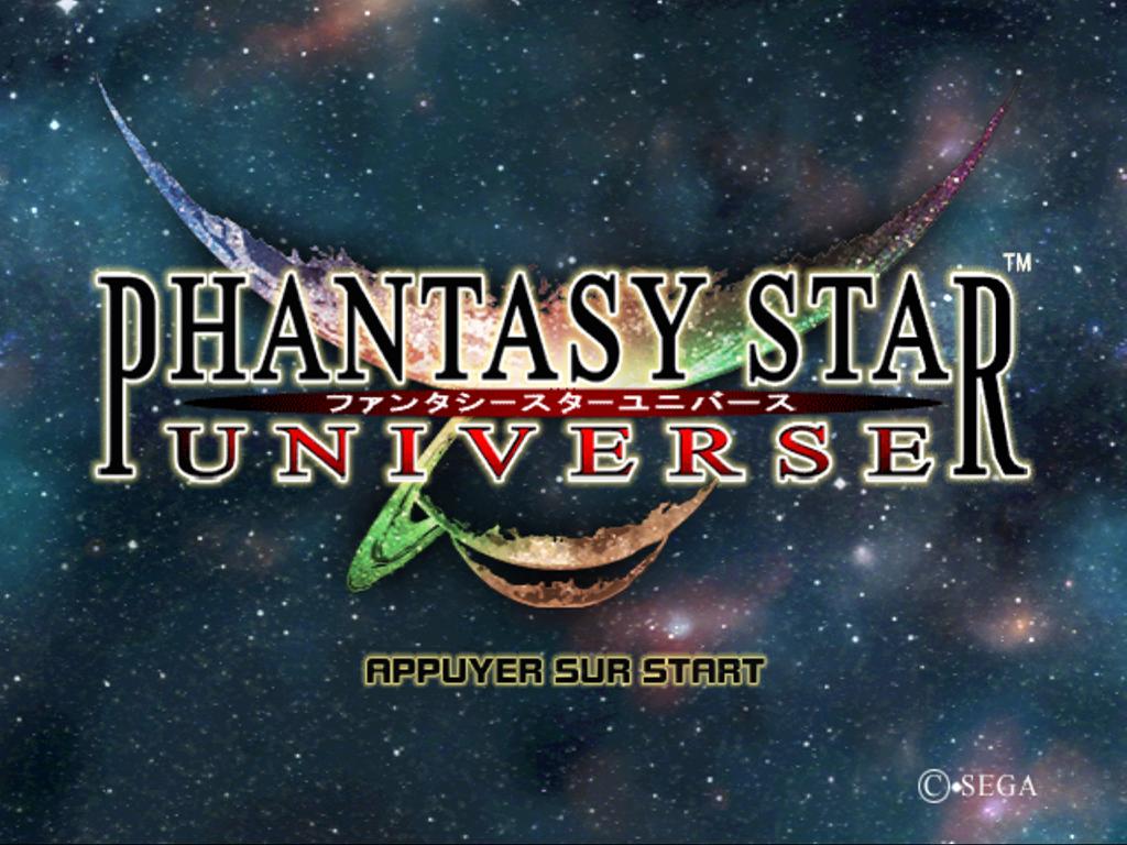 Phantasy Star Universe — Title screen
