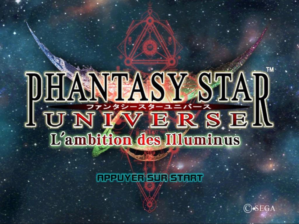 Phantasy Star Universe : Ambition of the Illuminus — Title screen