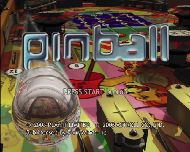 Pinball — Title screen