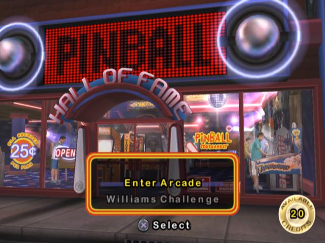 Pinball Fun — Title screen