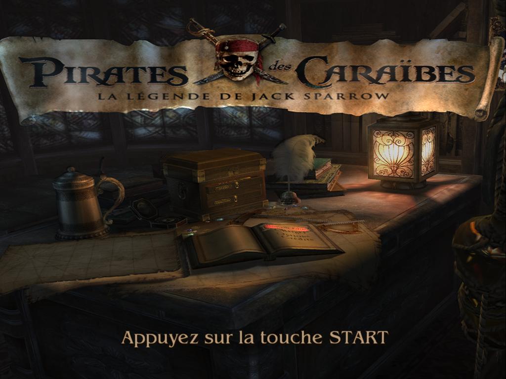 Pirates of the Caribbean : The Legend of Jack Sparrow — Title screen