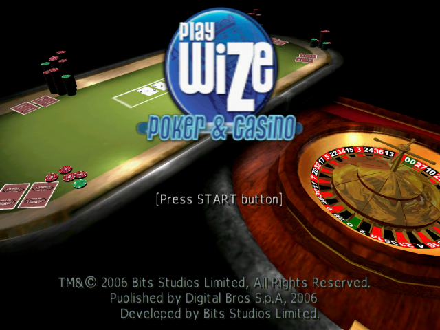 Playwize Poker & Casino — Title screen