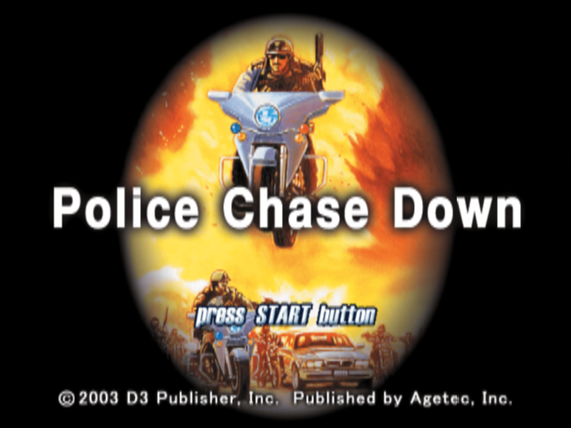 Police Chase Down — Title screen