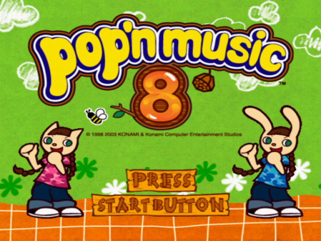 Pop'n Music 8 — Title screen