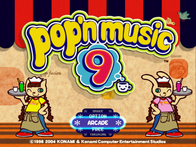 Pop'n Music 9 — Title screen