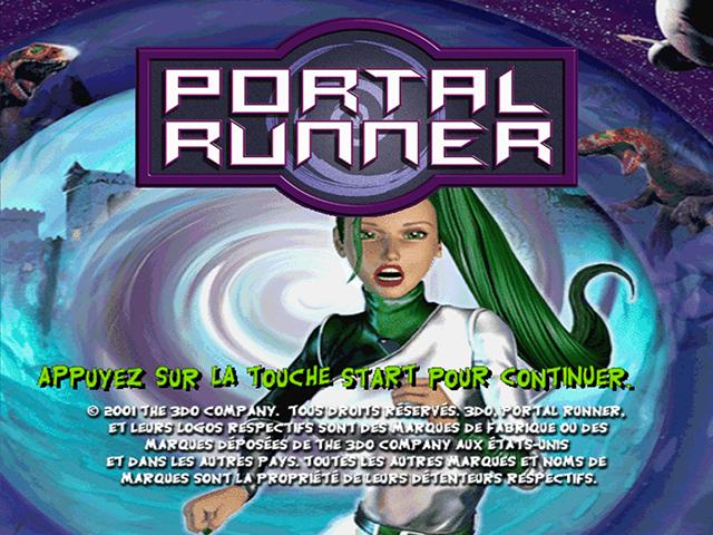 Portal Runner — Title screen