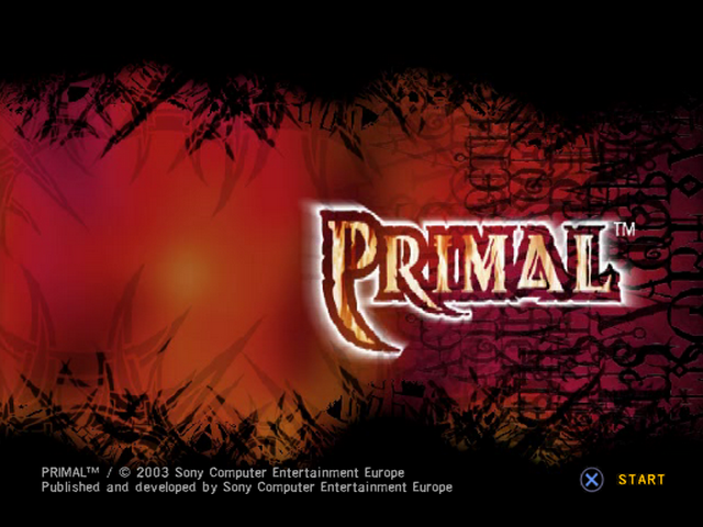 Primal — Title screen