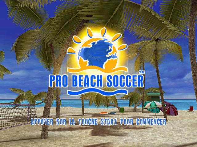 Pro Beach Soccer — Title screen