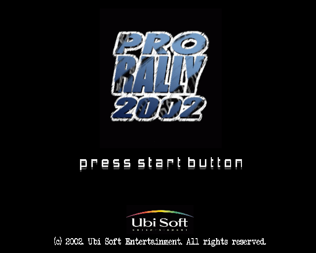 Pro Rally 2002 — Title screen