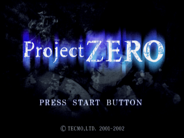 Project Zero — Title screen
