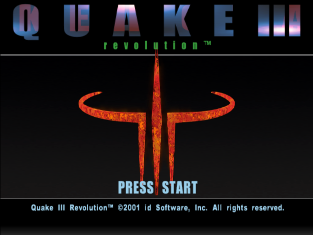 Quake III : Revolution — Title screen