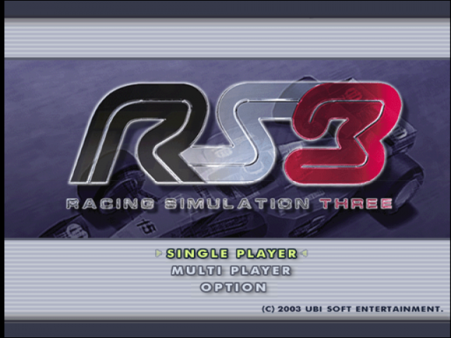 Racing Simulation 3 — Title screen