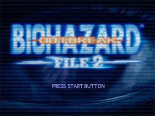Resident Evil : Outbreak, File #2 — Title screen