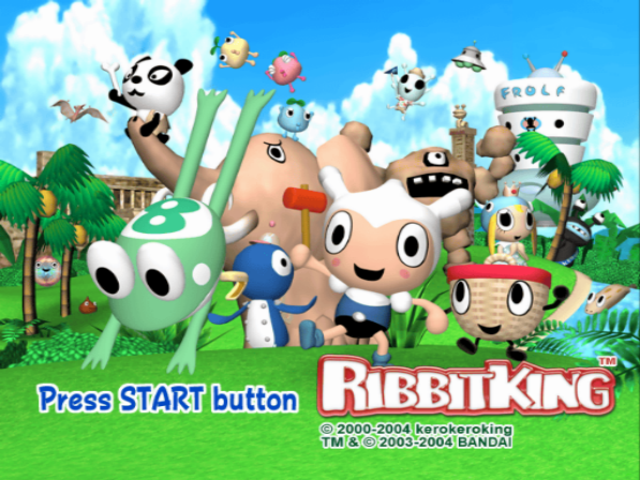 Ribbit King — Title screen