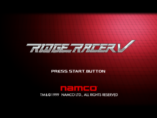 Ridge Racer V — Title screen