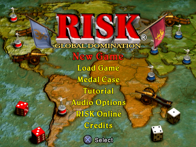 Risk : Global Domination — Title screen