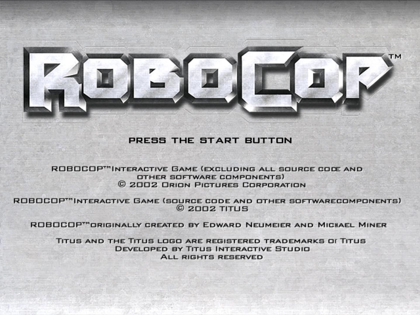 RoboCop — Title screen