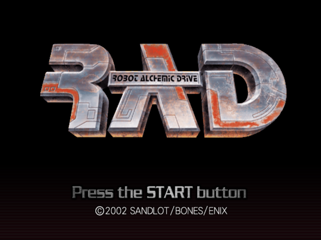 Robot Alchemic Drive — Title screen