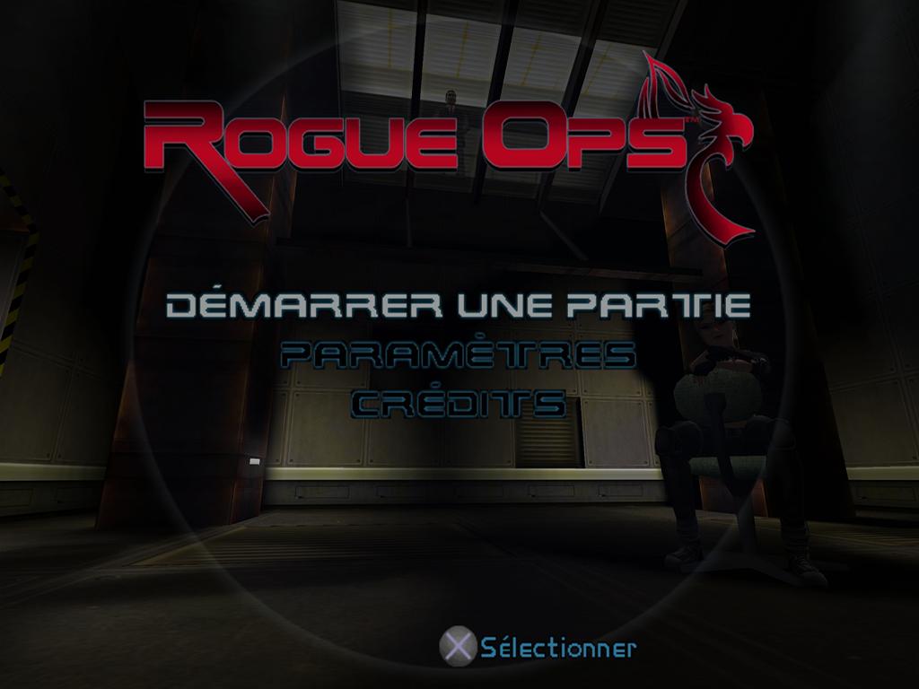 Rogue Ops — Title screen