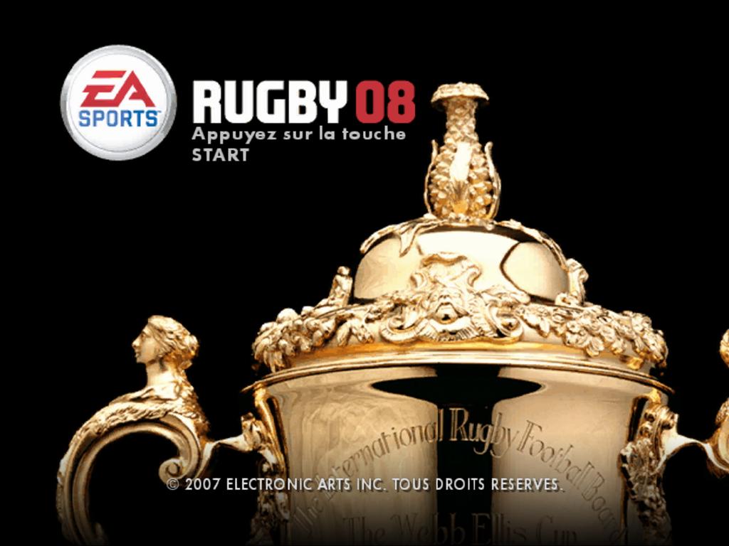 Rugby 08 — Title screen