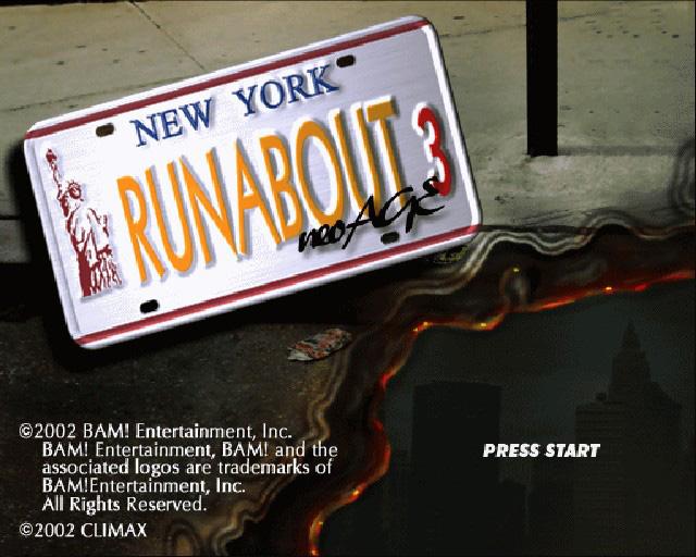 Runabout 3 : Neo Age — Title screen