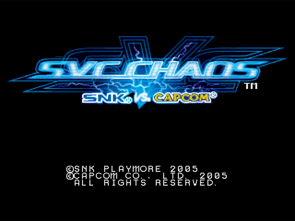 SNK vs. Capcom : SVC Chaos — Title screen