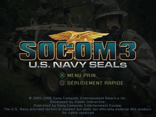SOCOM 3 : U.S. Navy SEALs — Title screen
