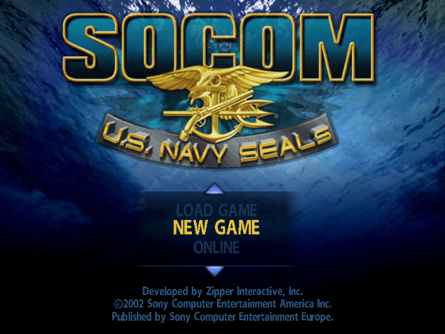 SOCOM : U.S. Navy SEALs — Title screen