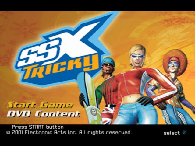 SSX Tricky — Title screen