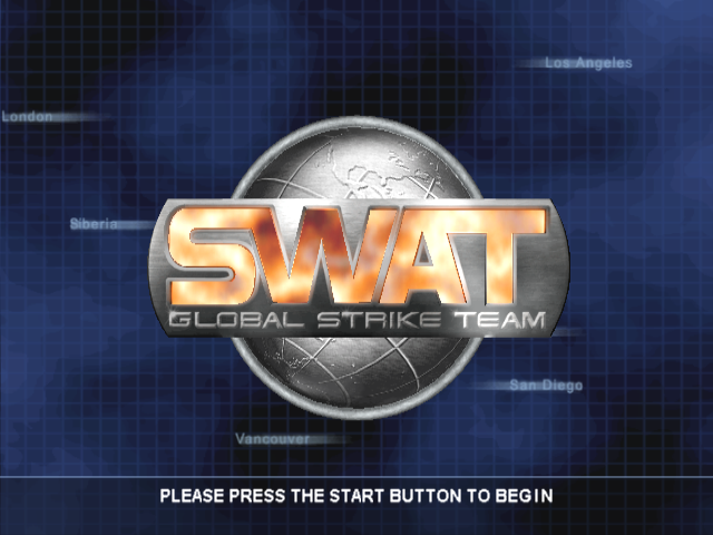 SWAT : Global Strike Team — Title screen