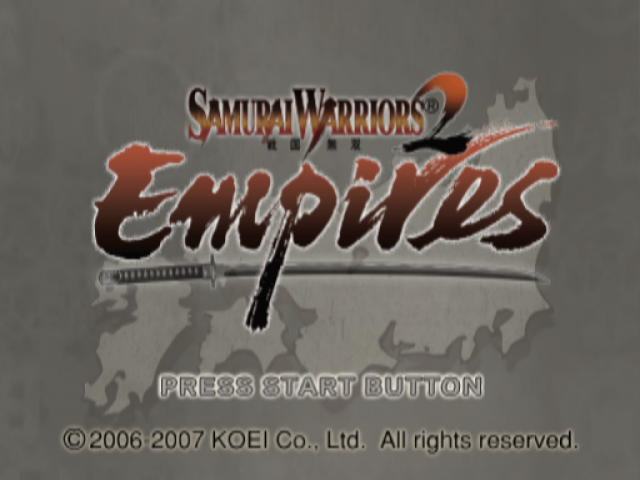 Samurai Warriors 2 : Empires — Title screen