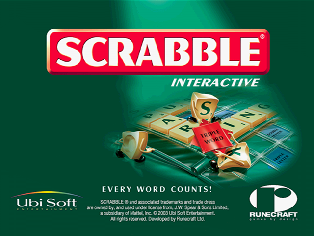 Scrabble Interactive — Title screen