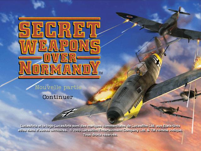 Secret Weapons over Normandy — Title screen